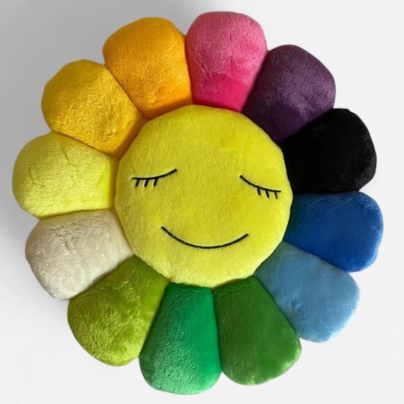Takashi Murakami Flower Plush 40CM Rainbow/Yellow - Picture 2 of 4